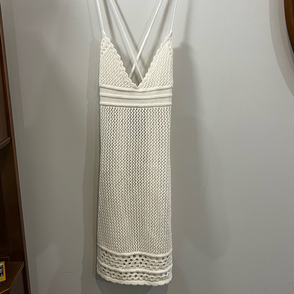 12th Tribe white crochet dress
